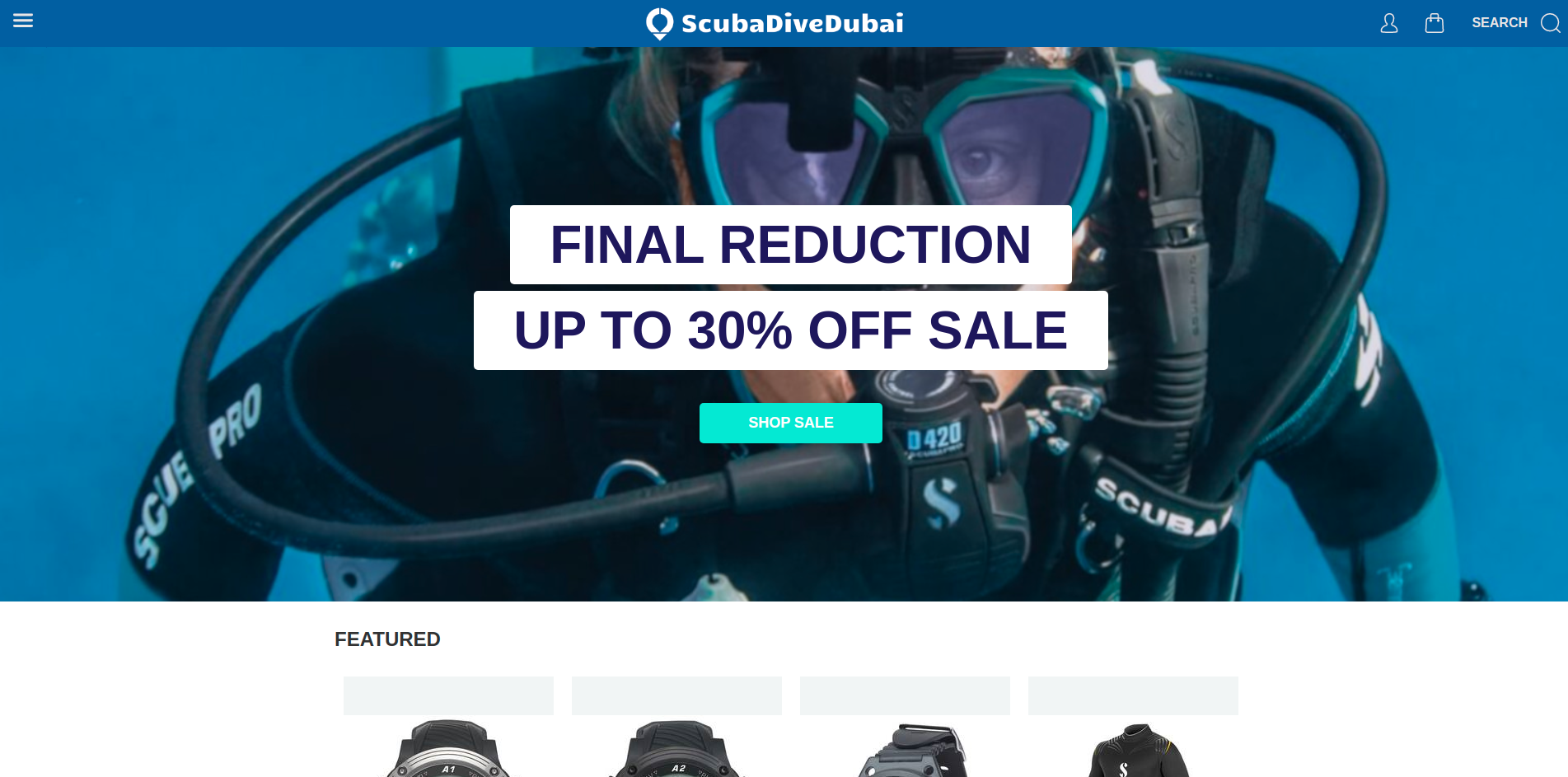 Scuba Dive Dubai — Saleor Headless Commerce Platform